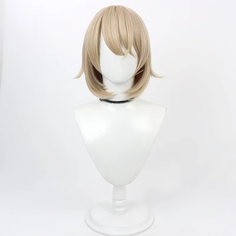 Delicious in Dungeon Falin Cosplay perruque synthétique Touden Blonde cheveux courts femmes
