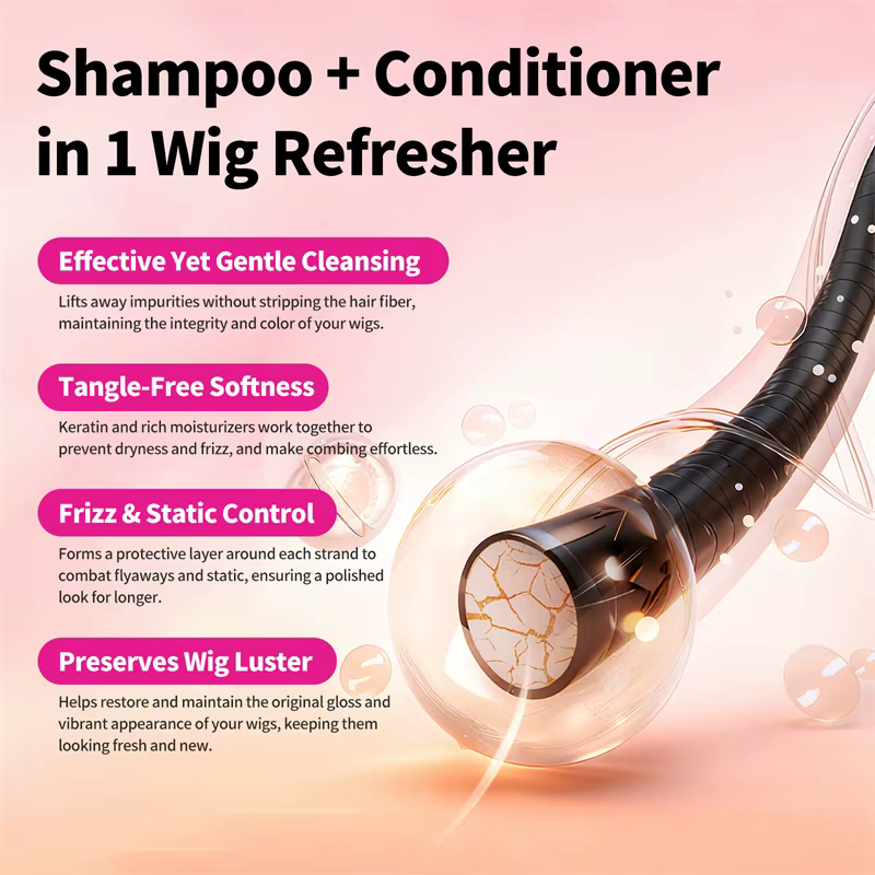 Shampoing pour perruque 2 en 1