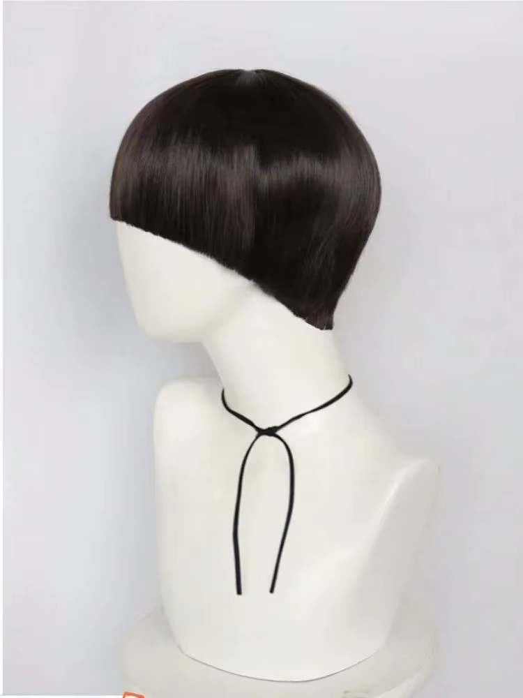 Perruque de cosplay courte brune pour hommes