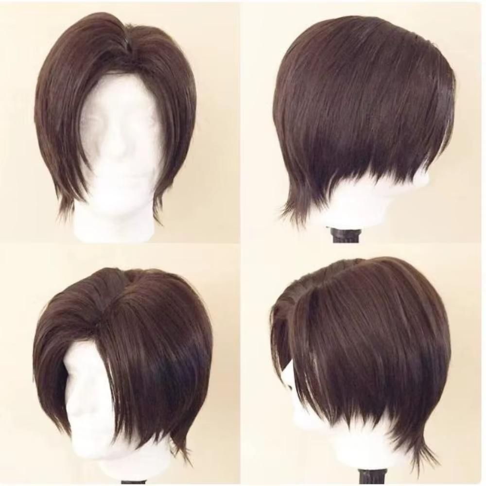 Perruque de cosplay Leon pour hommes