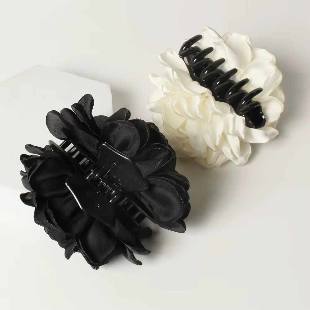 Pinces à cheveux en tissu fleur de Rose pour femmes et filles