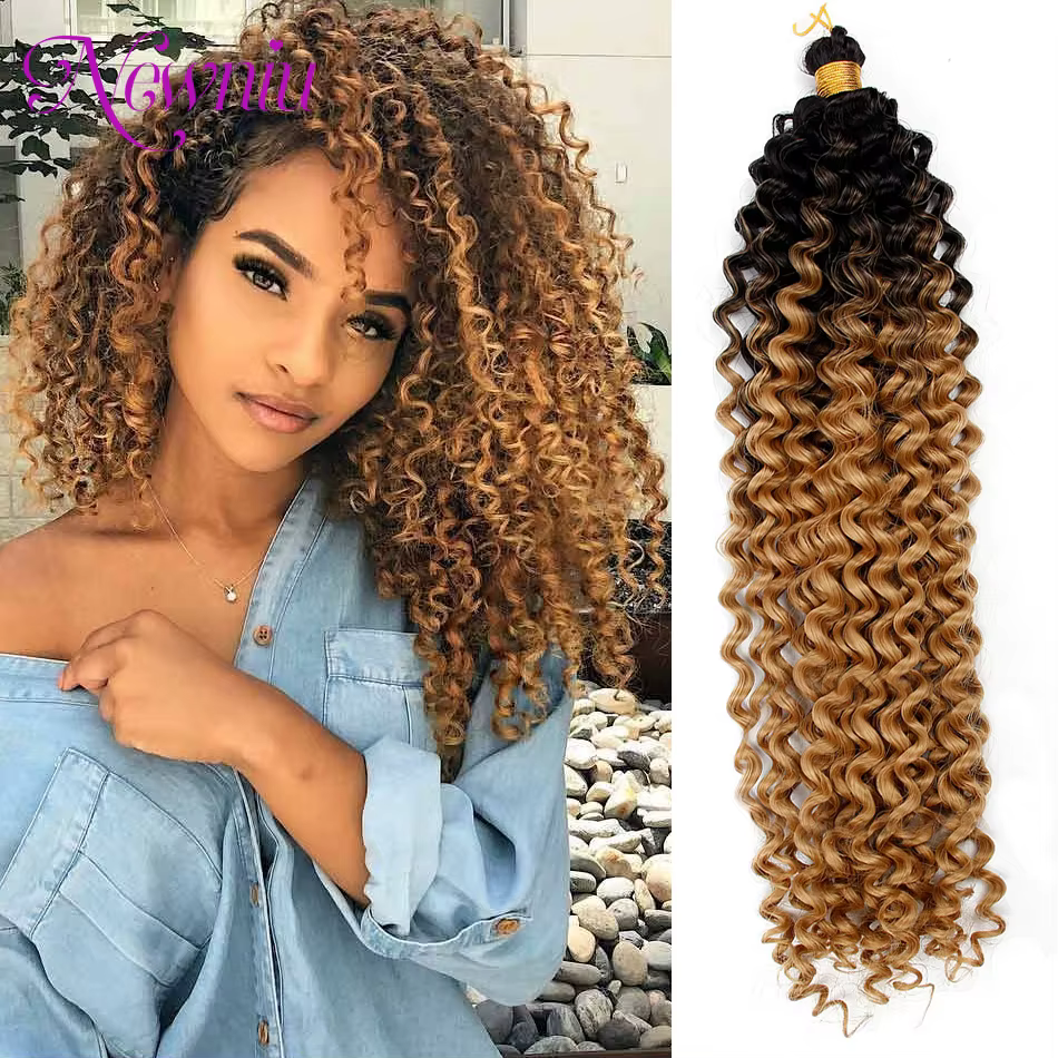 Afro Curl synthétique Crochet cheveux tressage Extension