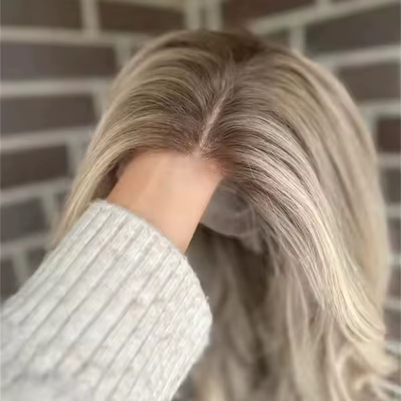 Perruque Lace Front Wig synthétique transparente Invisible