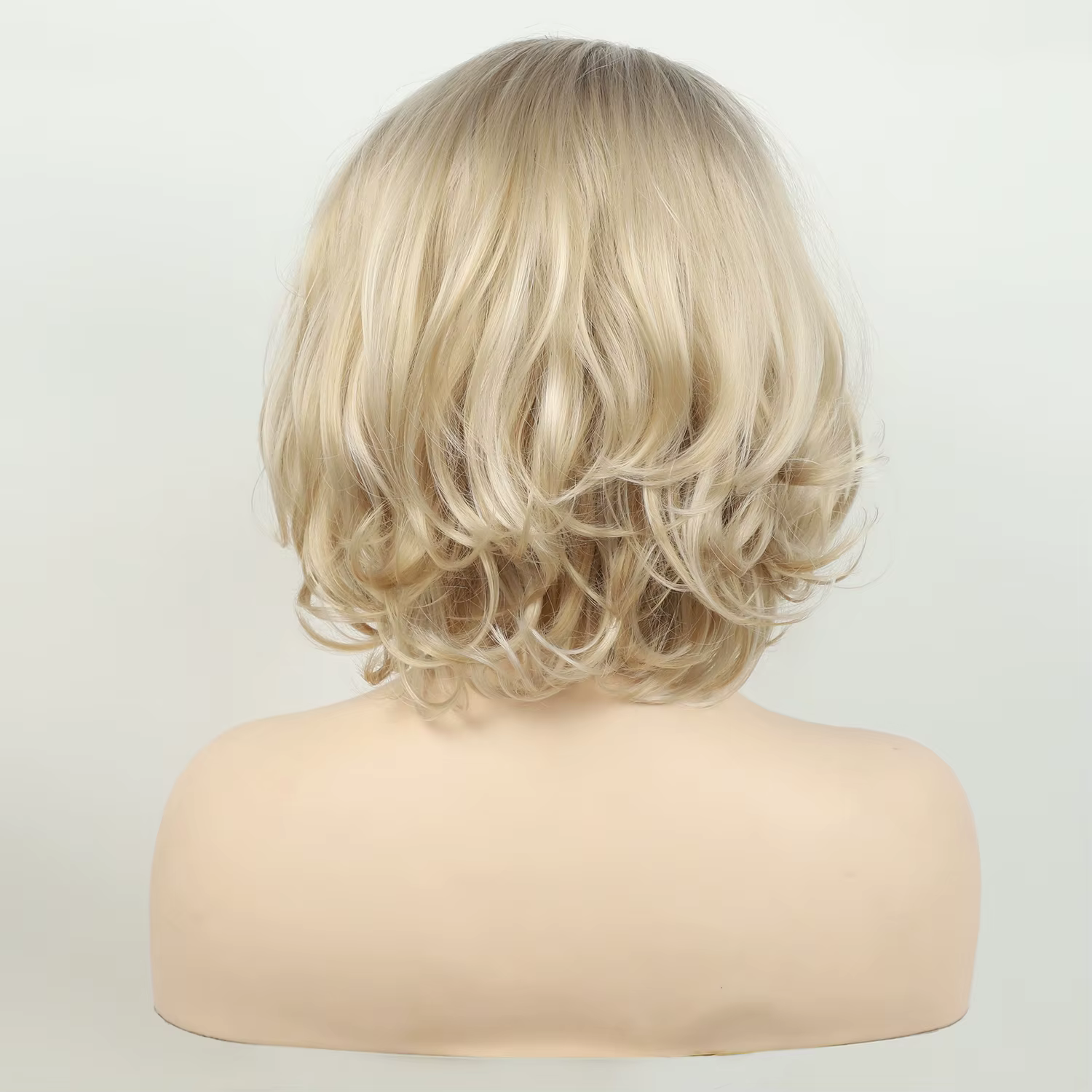 HANEROU – perruque synthétique courte ondulée Blonde naturelle ombrée bouffante pour femmes