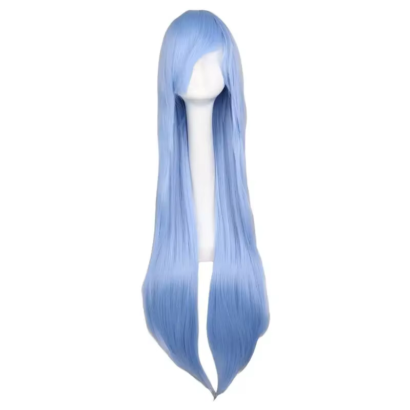 Perruque Cosplay Synthétique Longue et Lisse pour Homme et Femme