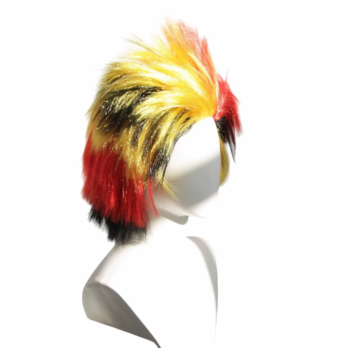 Perruque Mohawk aux couleurs du drapeau allemand