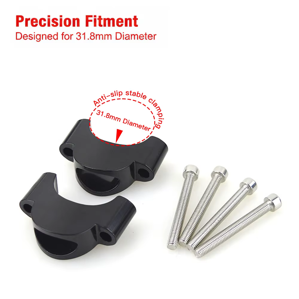 Entretoise de guidon en alliage d'aluminium TT Aerobar pour guidon de 31,8 mm – Kit d'extension pour vélo de route et triathlon (modulaire, empilable 10 mm/20 mm)