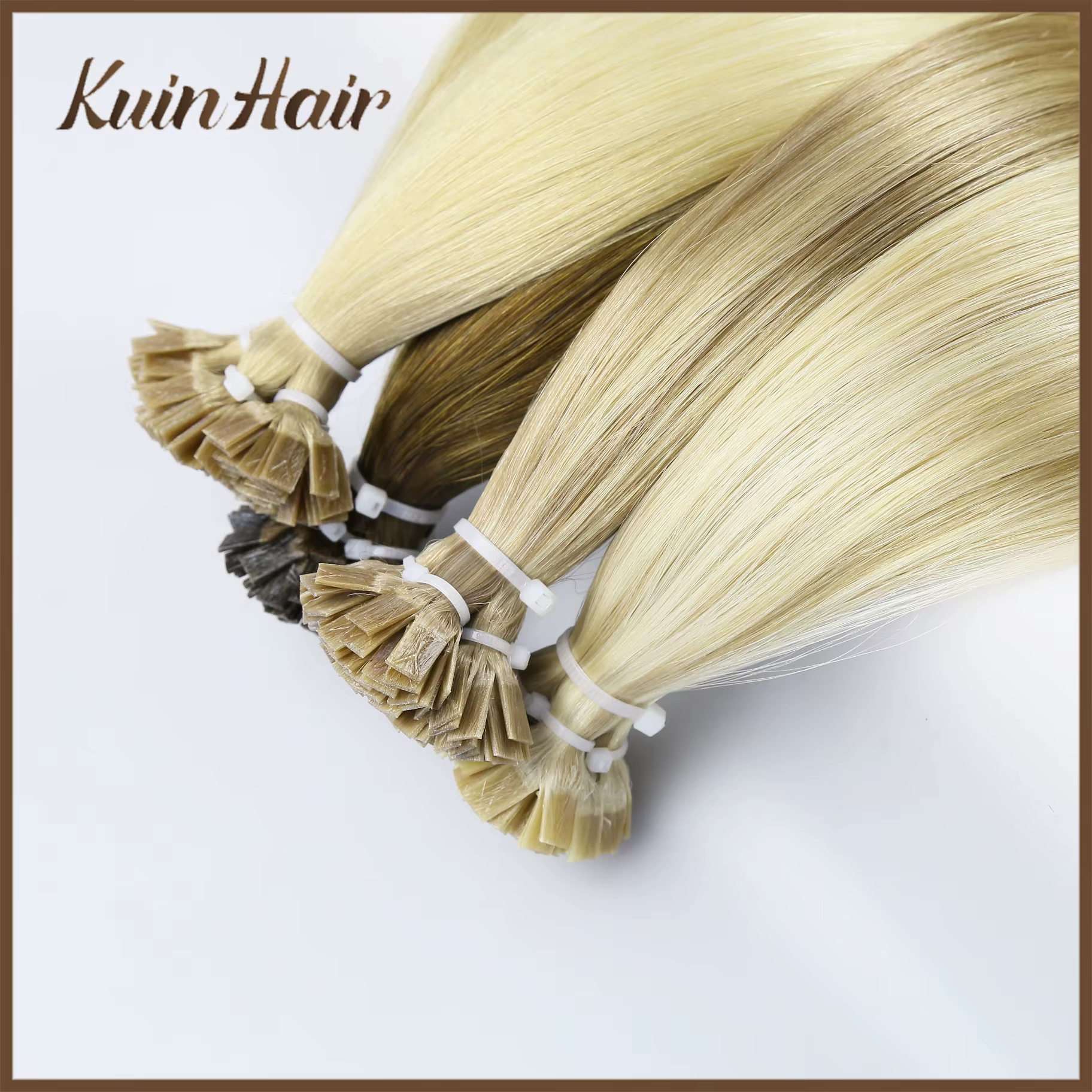 Extensions de cheveux à pointe plate