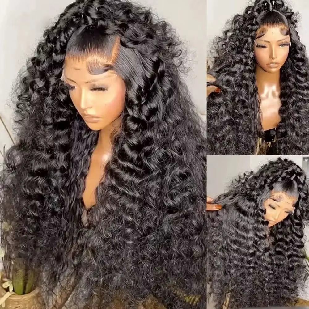 Perruques en cheveux humains bouclés à densité 200% pour femmes