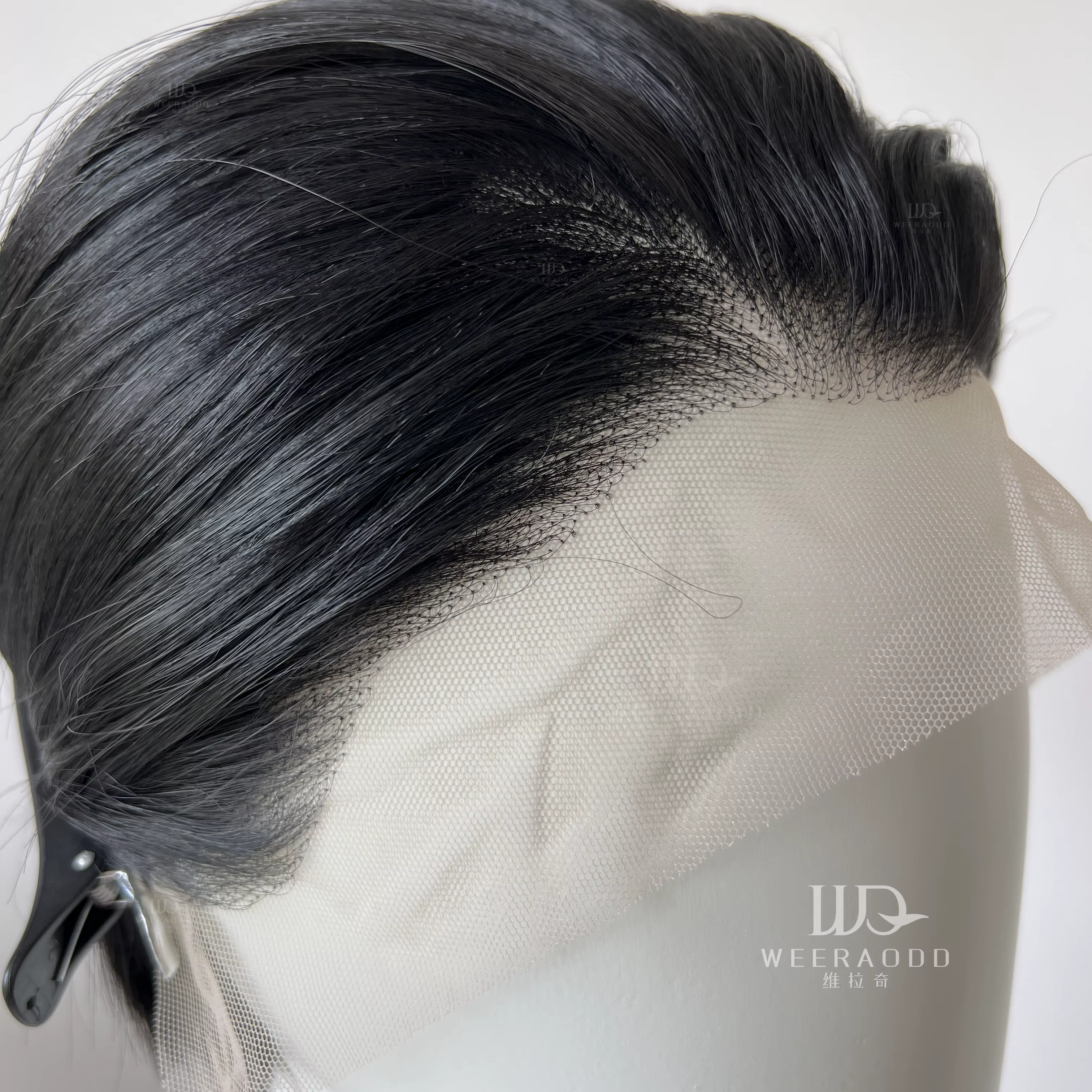 Perruque Lace Front Wig noire pour hommes