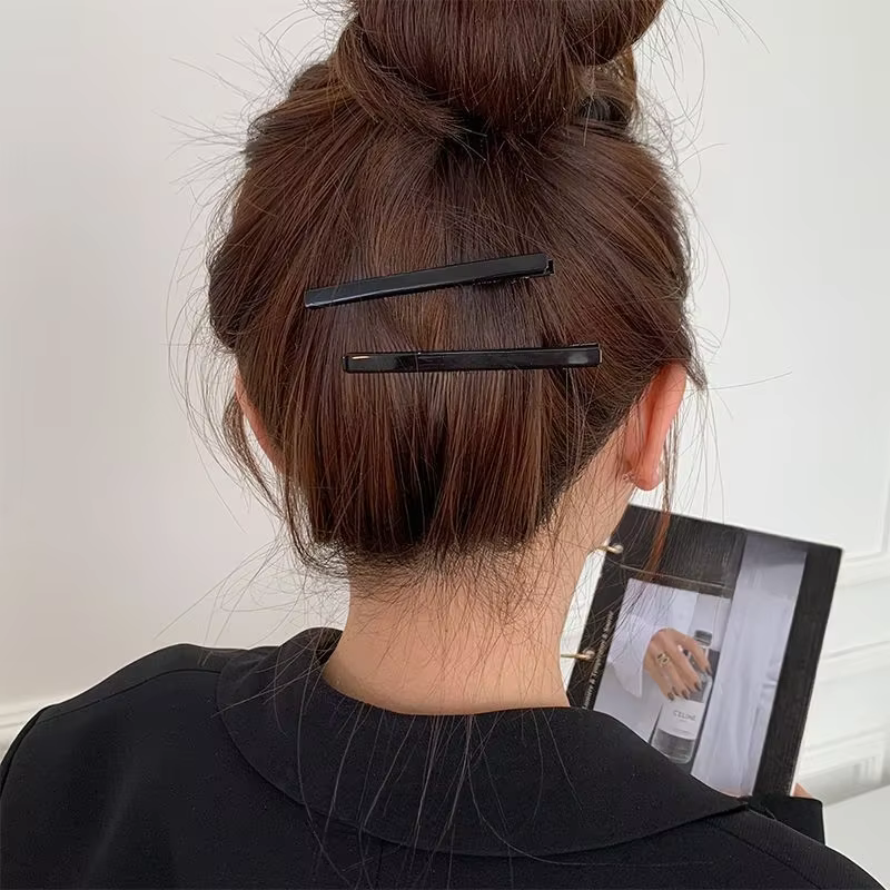 Pince à cheveux frange latérale haute tempérament pour femmes