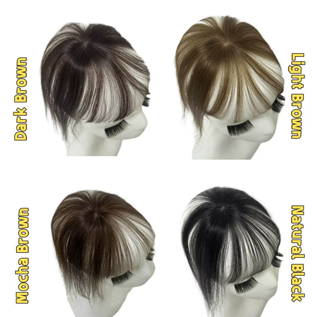 360 ° Frange à clipser 100% cheveux humains naturels