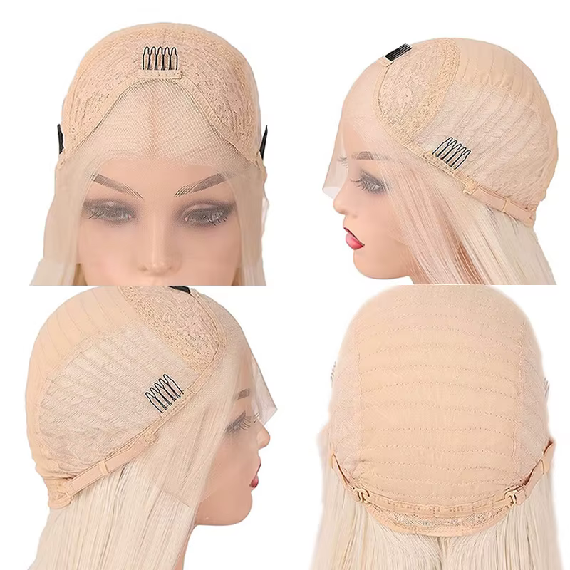 Websterwigs – perruque Lace Front Wig synthétique de couleur Blonde