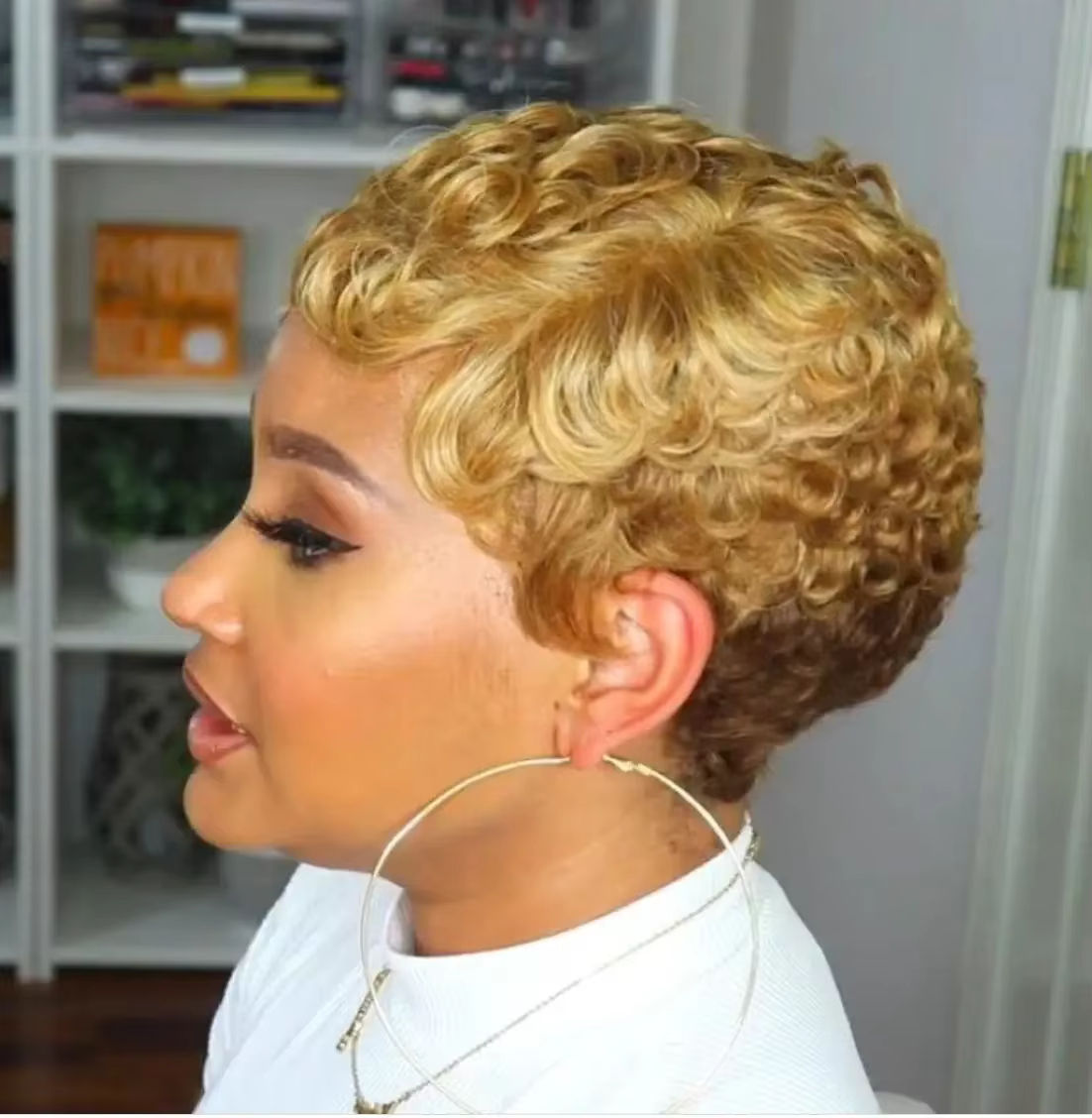 Perruque en cheveux humains brésiliens de 6 pouces