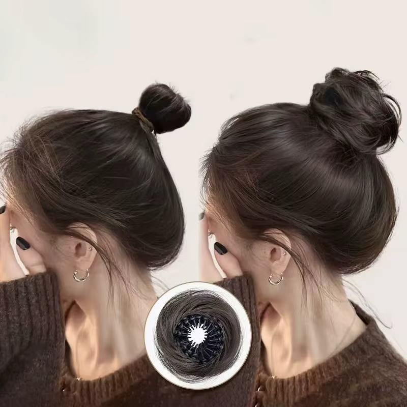 Chignon synthétique lisse à clipser
