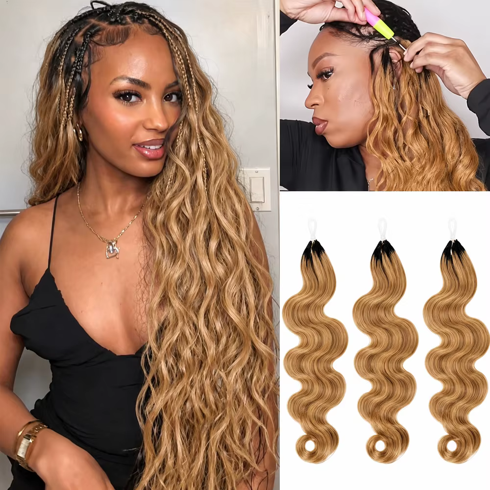 Extensions de cheveux humains au crochet