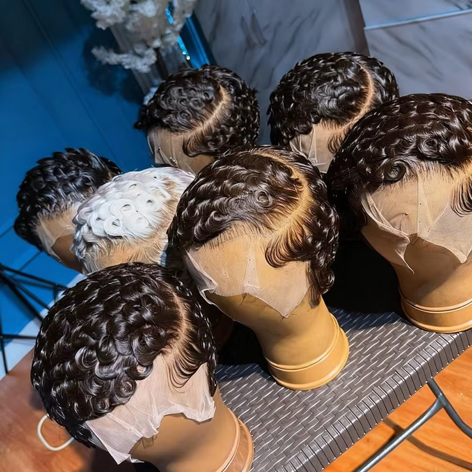 Perruques courtes Phashion 13x4 Chioma Pixie Cut en cheveux humains