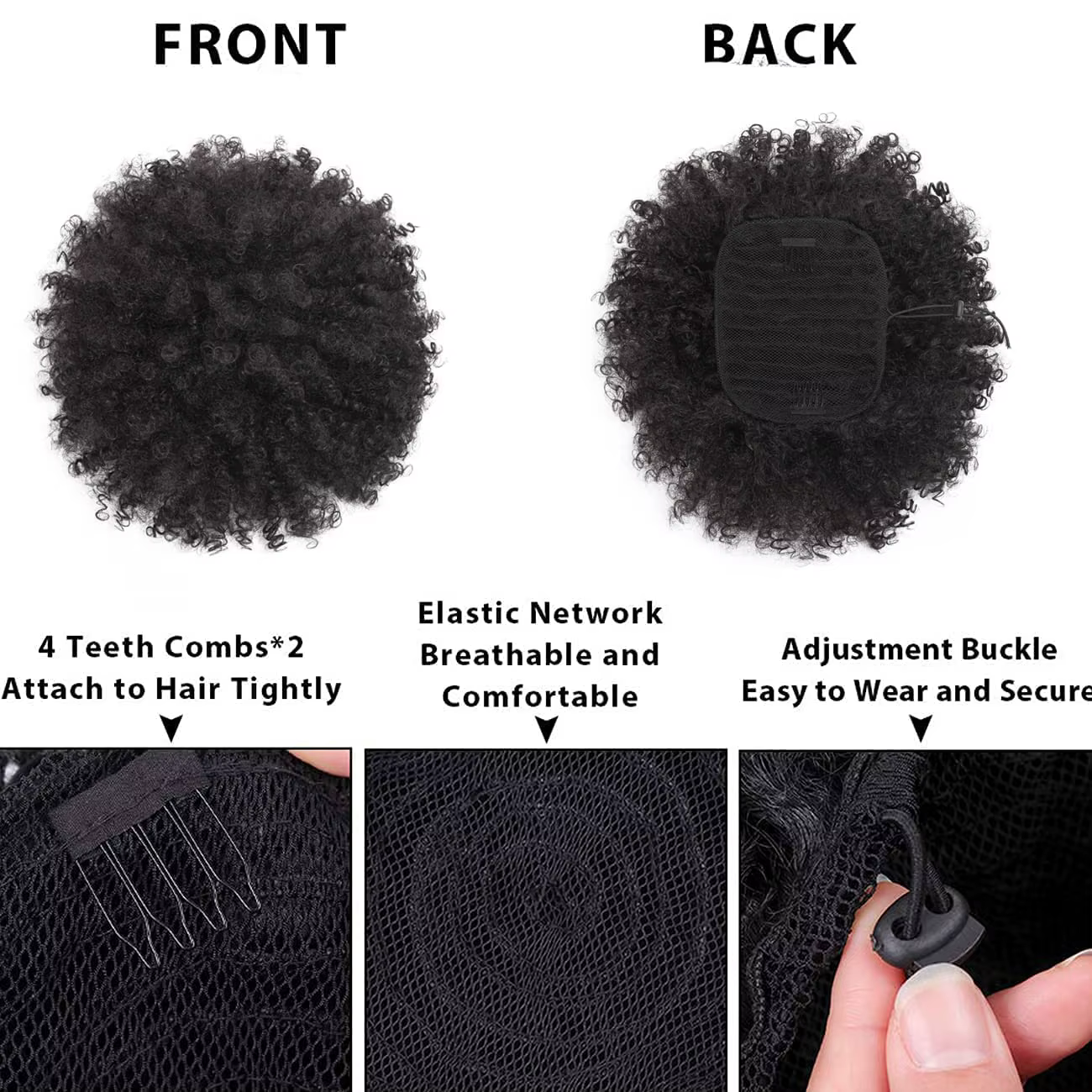 Queue de cheval afro synthétique pour cheveux naturels