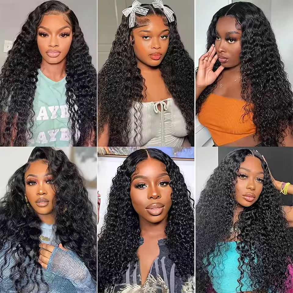 Perruques de cheveux humains bouclés 250% de densité