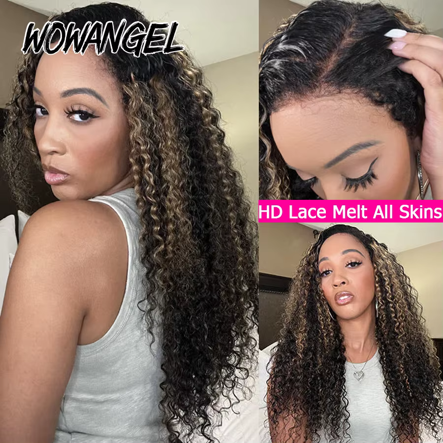 Perruque Lace Frontal Wig 100% naturelle bouclée