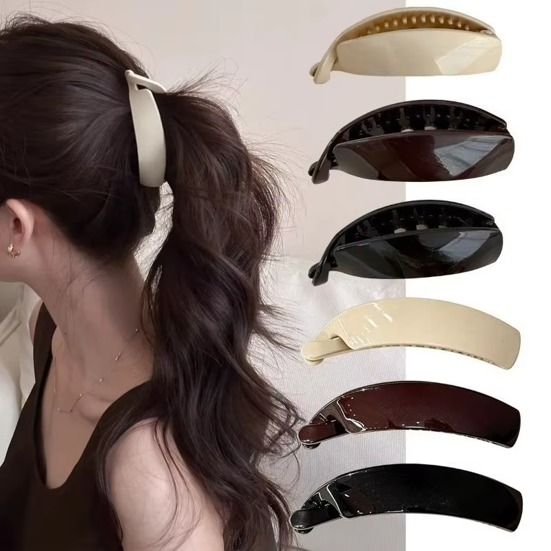 Élégantes pinces à cheveux banane françaises à forte adhérence