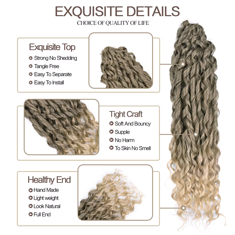 22 « Jessica Hair Deep Wavy Twist Synthetic Crochet