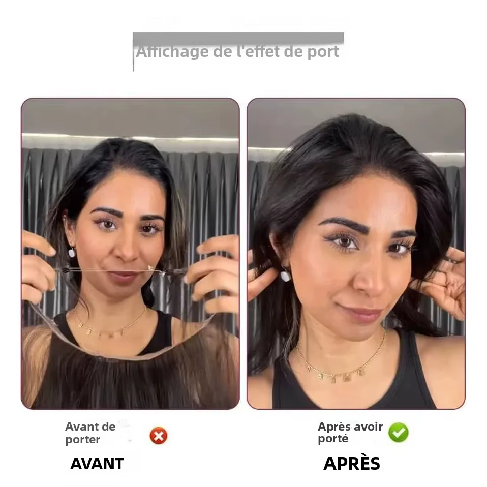 TESS délié Topper avec ligne de pêche dentelle frontale postiche pour les femmes front cheveux humains