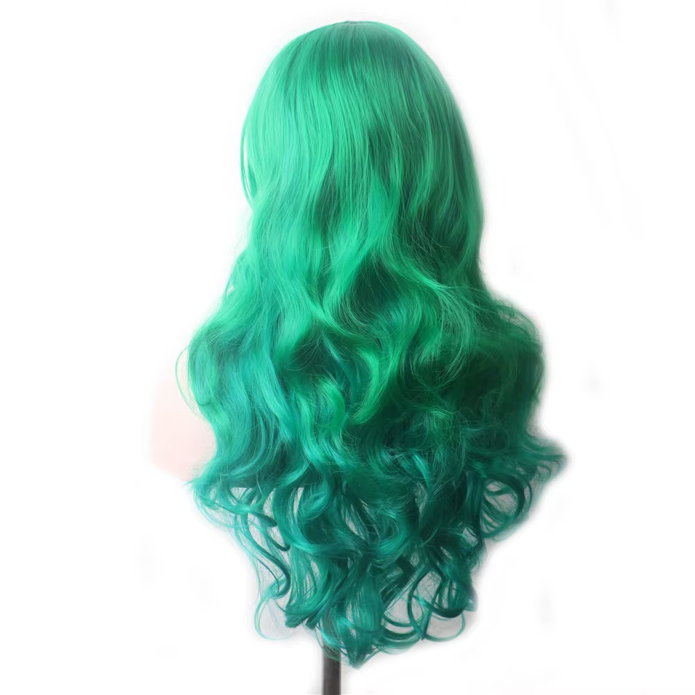 Perruque de Cosplay verte