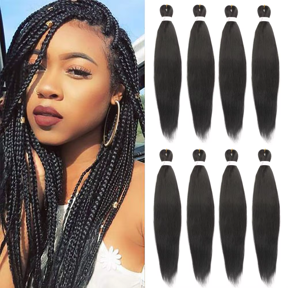 8 paquets de cheveux tressés pré-étirés 30 pouces/26 pouces/20 pouces Extensions