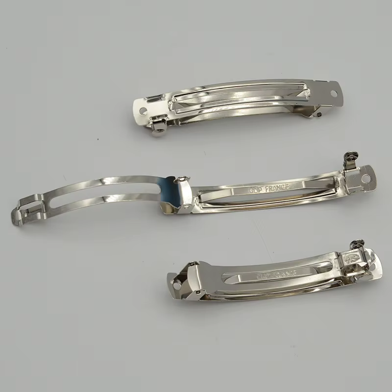 Barrettes françaises en métal argenté