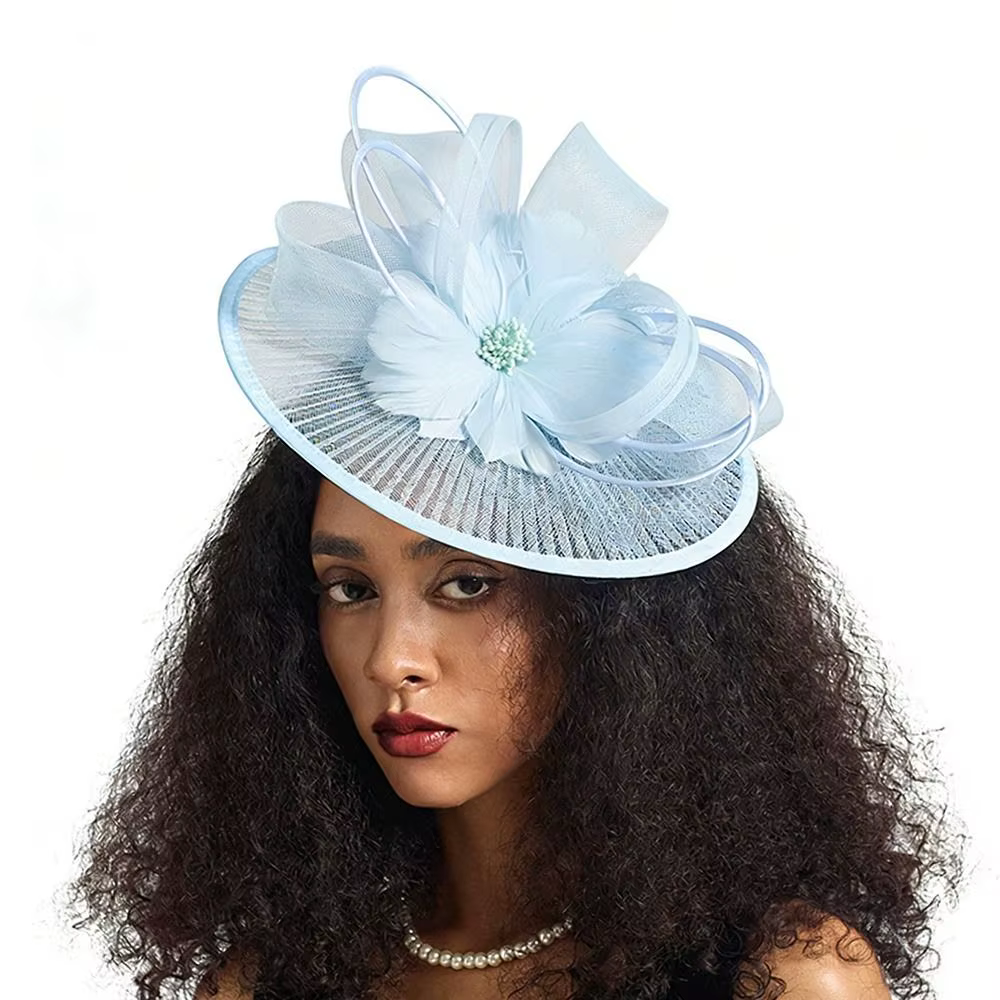 Serre-tête en résille fleuri élégant vintage