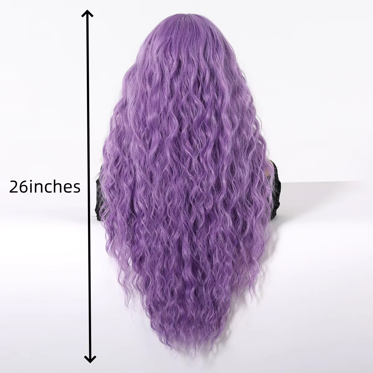 Perruque violette longue bouclée pour femme