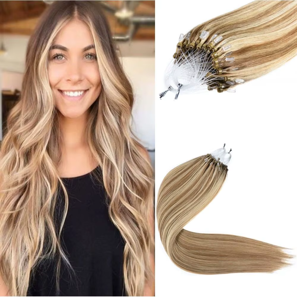 Extensions d'anneaux Micro boucle 100% cheveux humains
