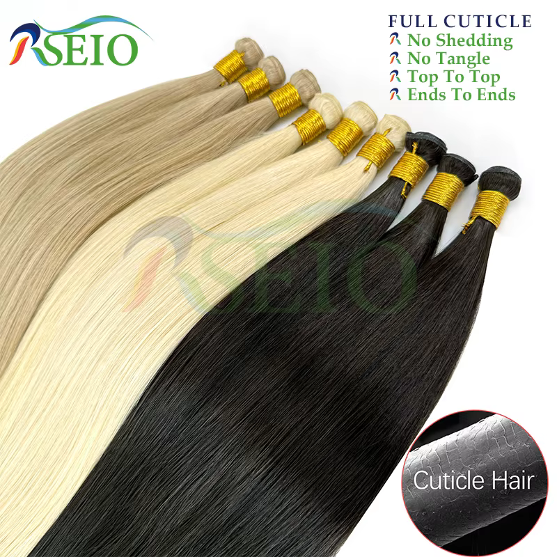 RSEIO Genius trames de cheveux humains paquets Remy Extensions