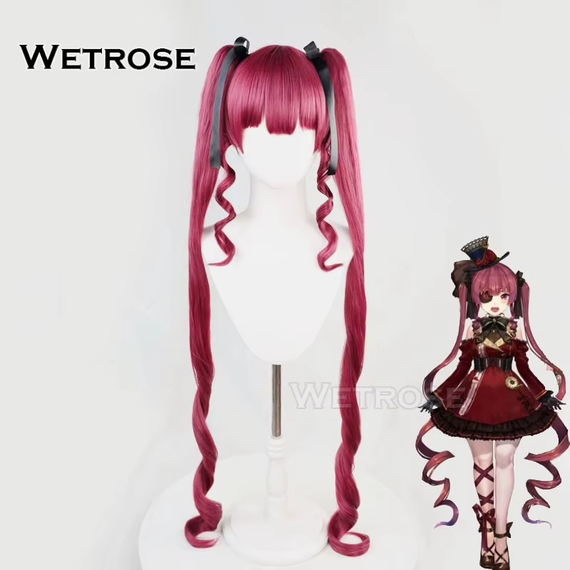 【Wetrose】En stock, Perruque de cosplay Hololive Virtual YouTuber Vtuber Houshou Marin