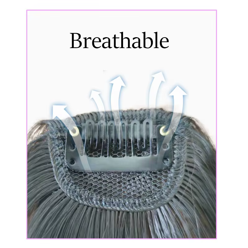 Extension capillaire synthétique fausse frange d'air Invisible