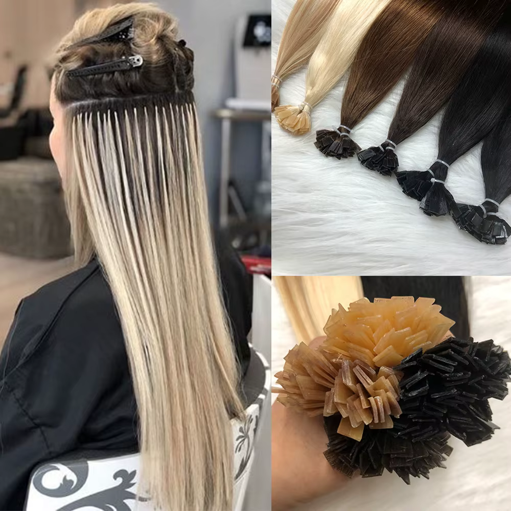 KerBrian-Extensions de cheveux à pointe plate