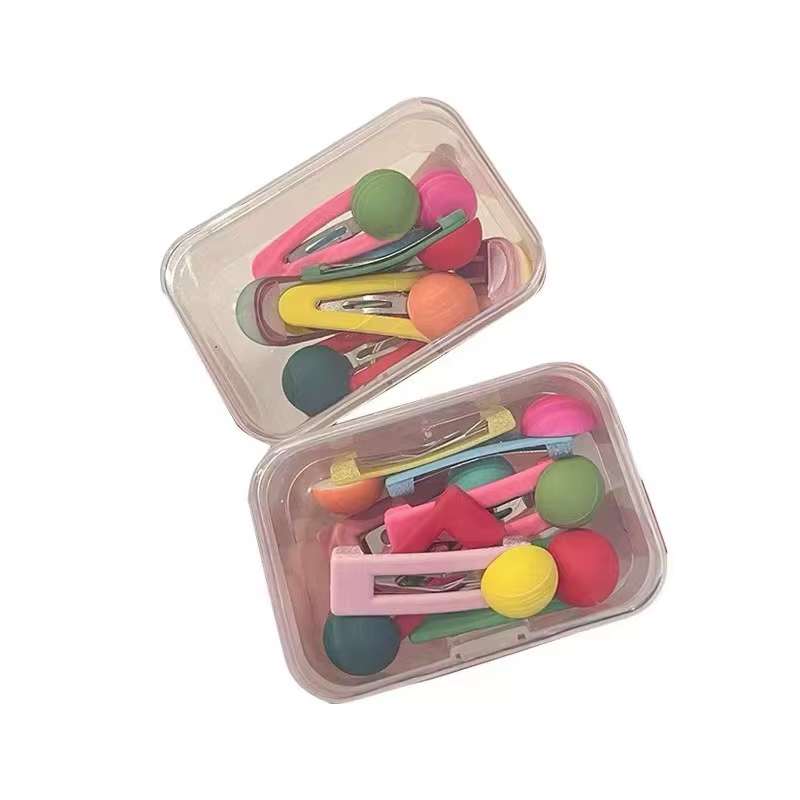 Nouvelles pinces à cheveux mignonnes et colorées en forme de haricot pour filles