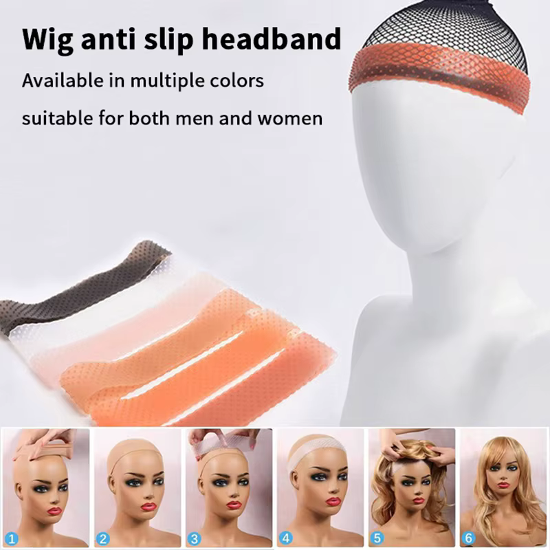 Bande de poignée de perruque élastique en Silicone