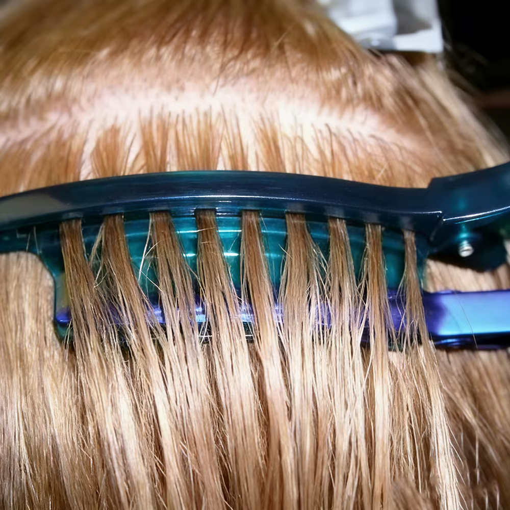 Clips de séparation bleus pour extensions de cheveux – Outils professionnels pour coiffeurs et salons