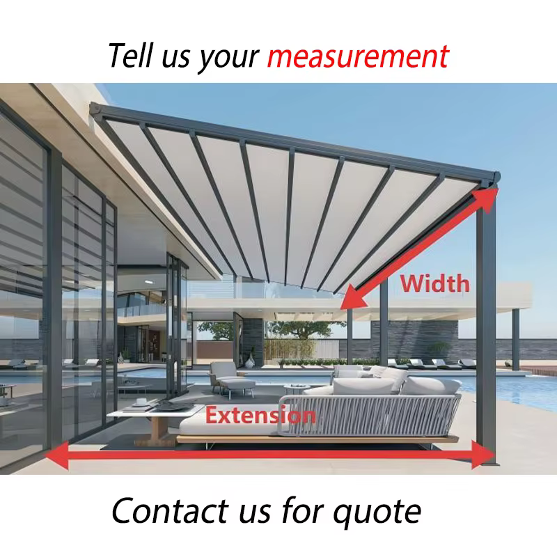 Auvent rétractable en aluminium électrique pour terrasse, auvent imperméable en PVC pour terrasse extérieure, balcon
