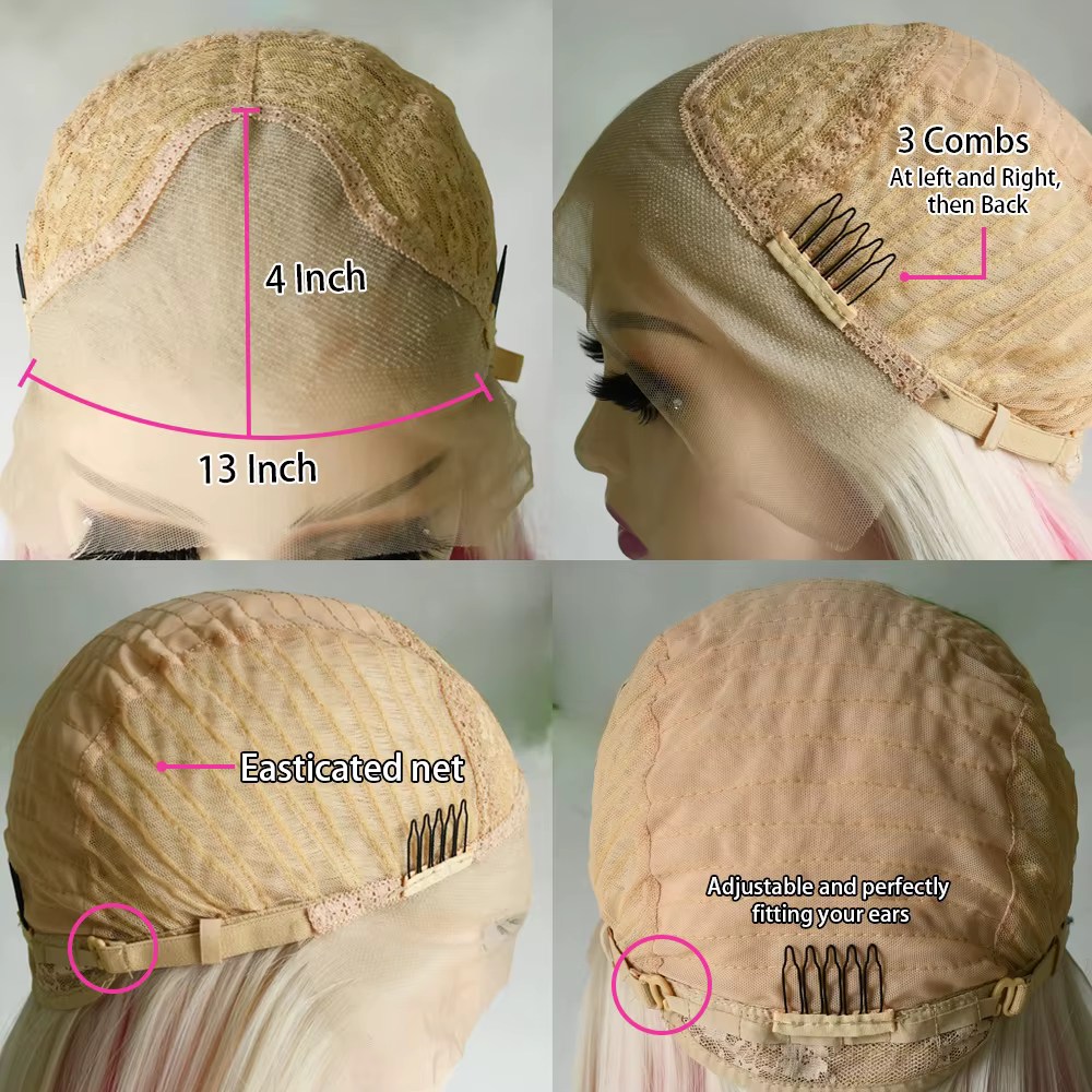 Perruques blondes bouclées 613