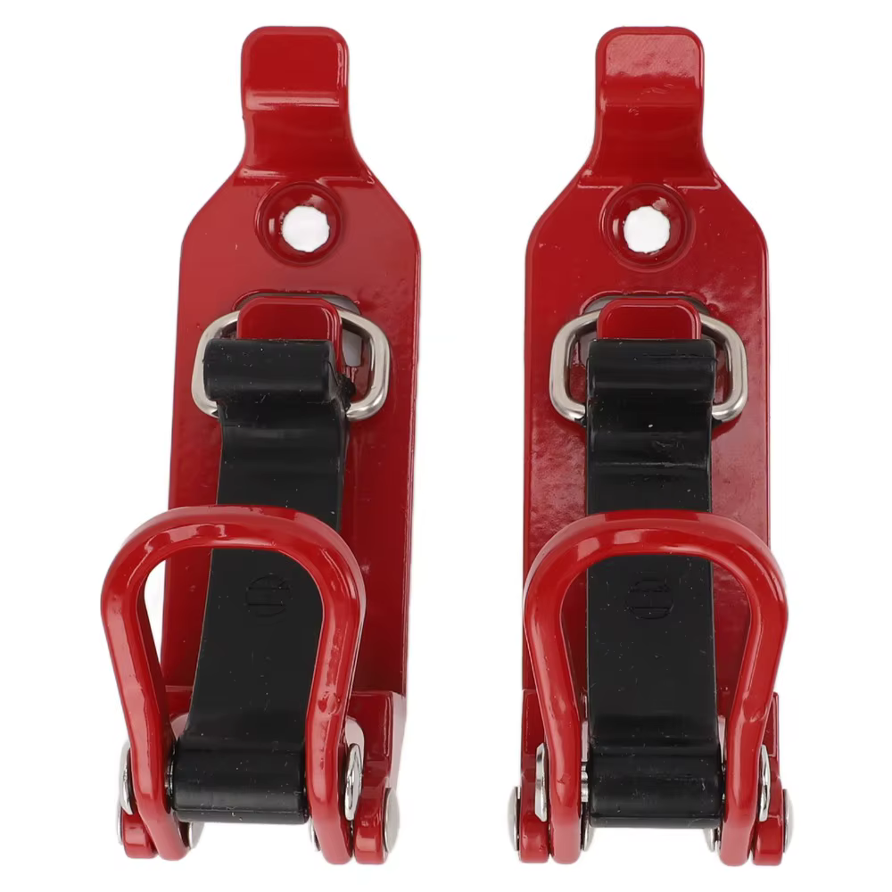 2 supports de pelle pour barres de toit en alliage de zinc, robustes, réglables, pliables, universels, à dégagement rapide