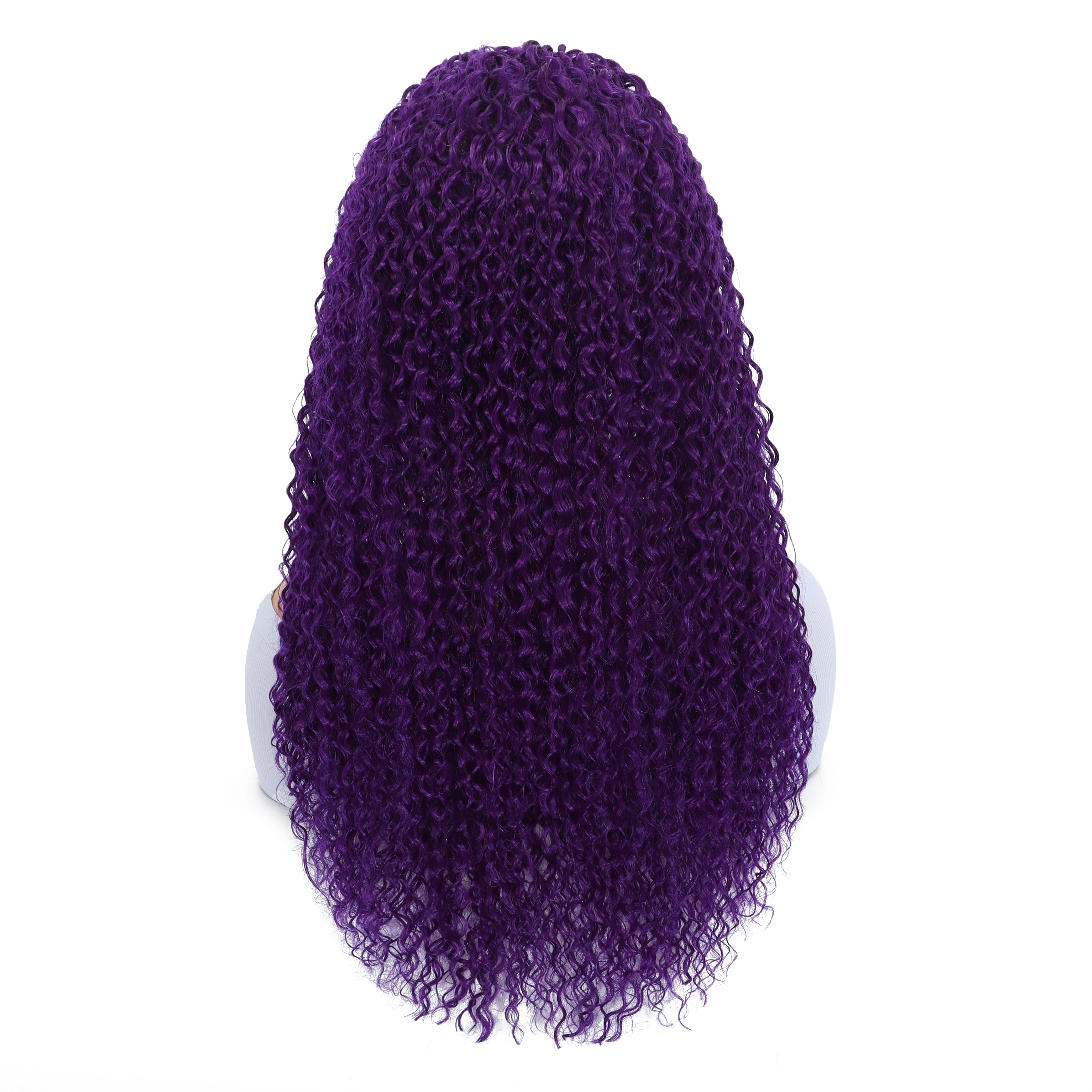 Perruque bandeau violette pour femme avec ligne de cheveux naturelle