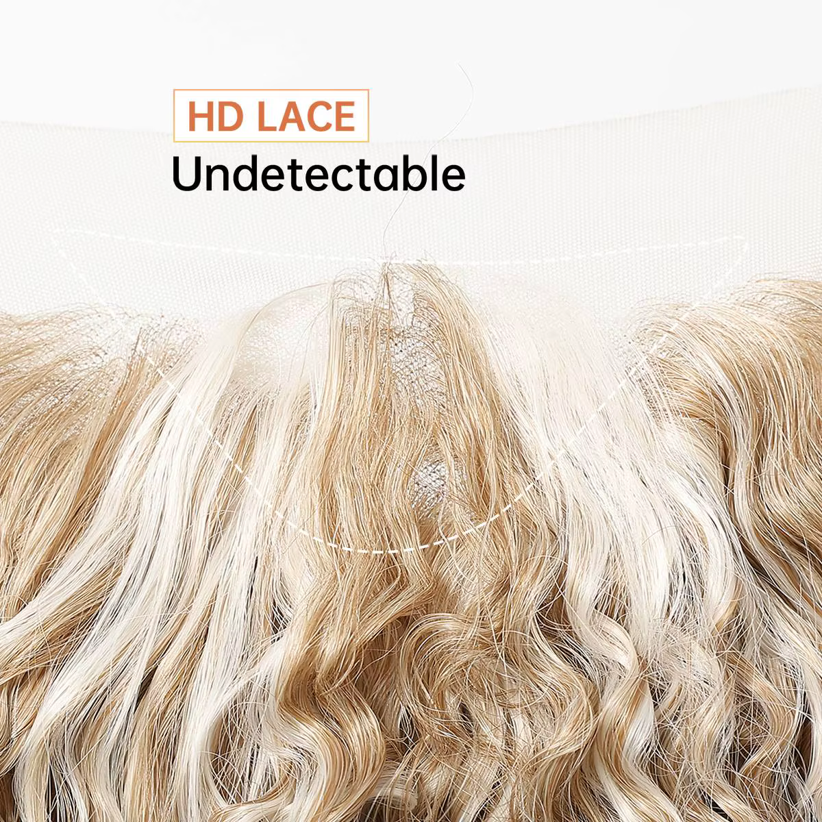Perruque Lace Front Blonde Topshe HD 13x3.5 Cheveux Synthétiques Bouclés Profonds