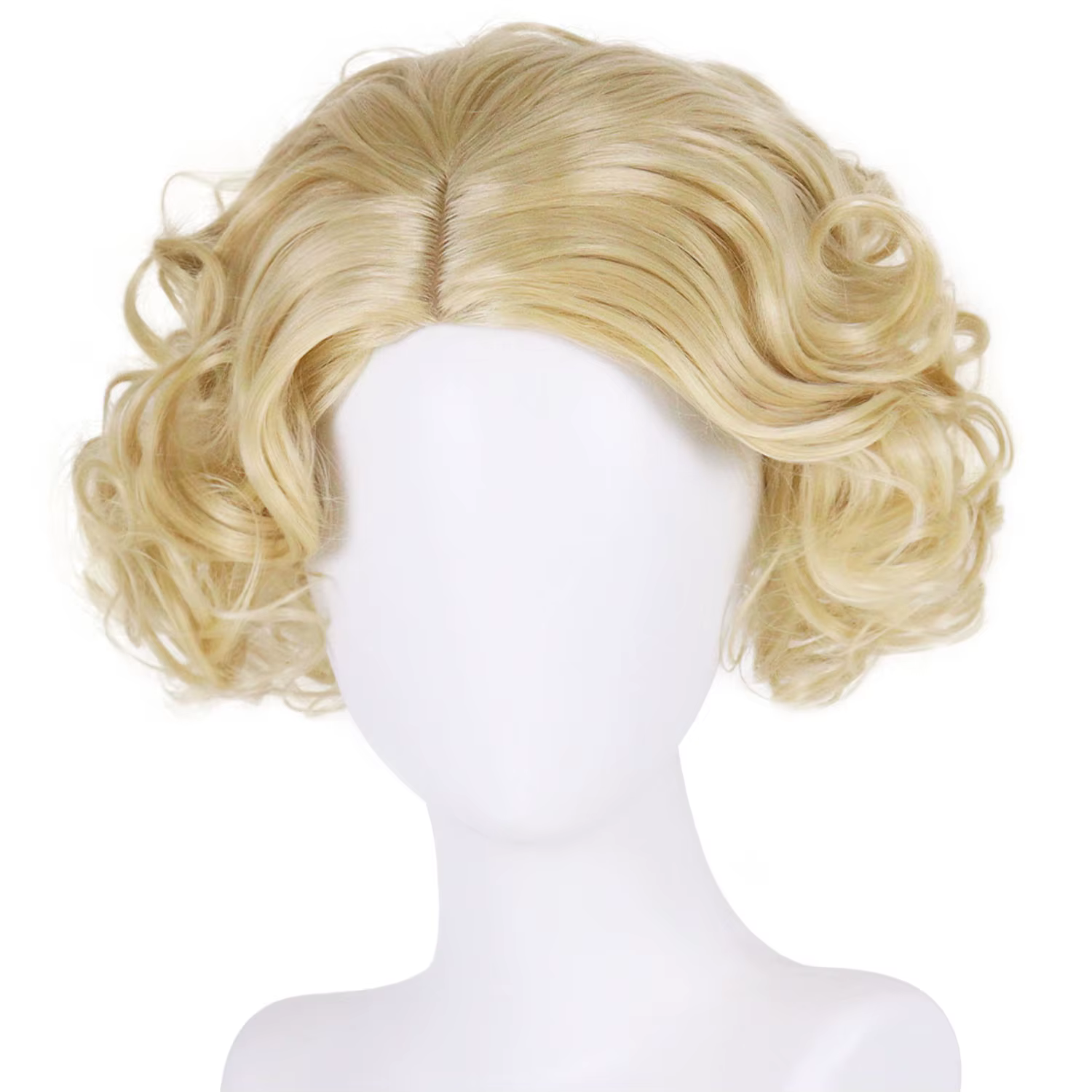Perruque synthétique courte blonde classique pour femme