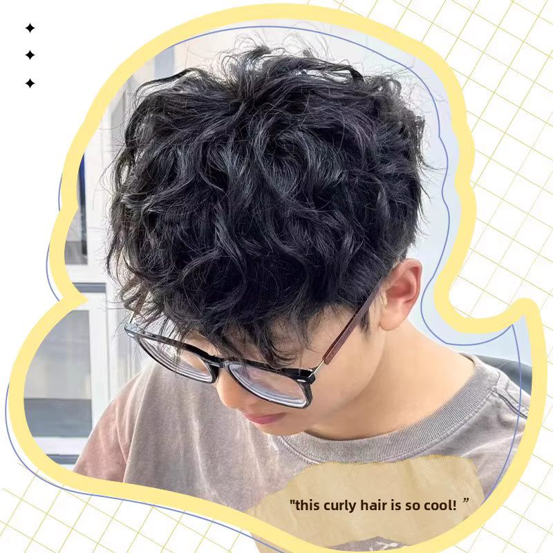 Cheveux humains hommes toupet naturel noir pièce
