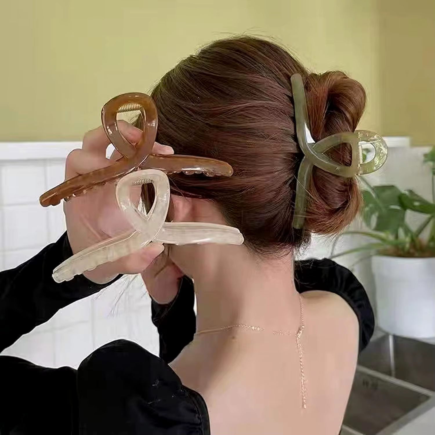 Grands pinces à cheveux papillon pour femmes