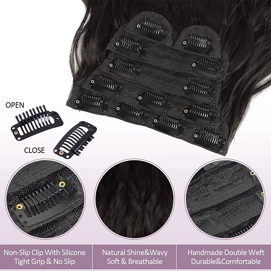 Extensions synthétiques longues à clips