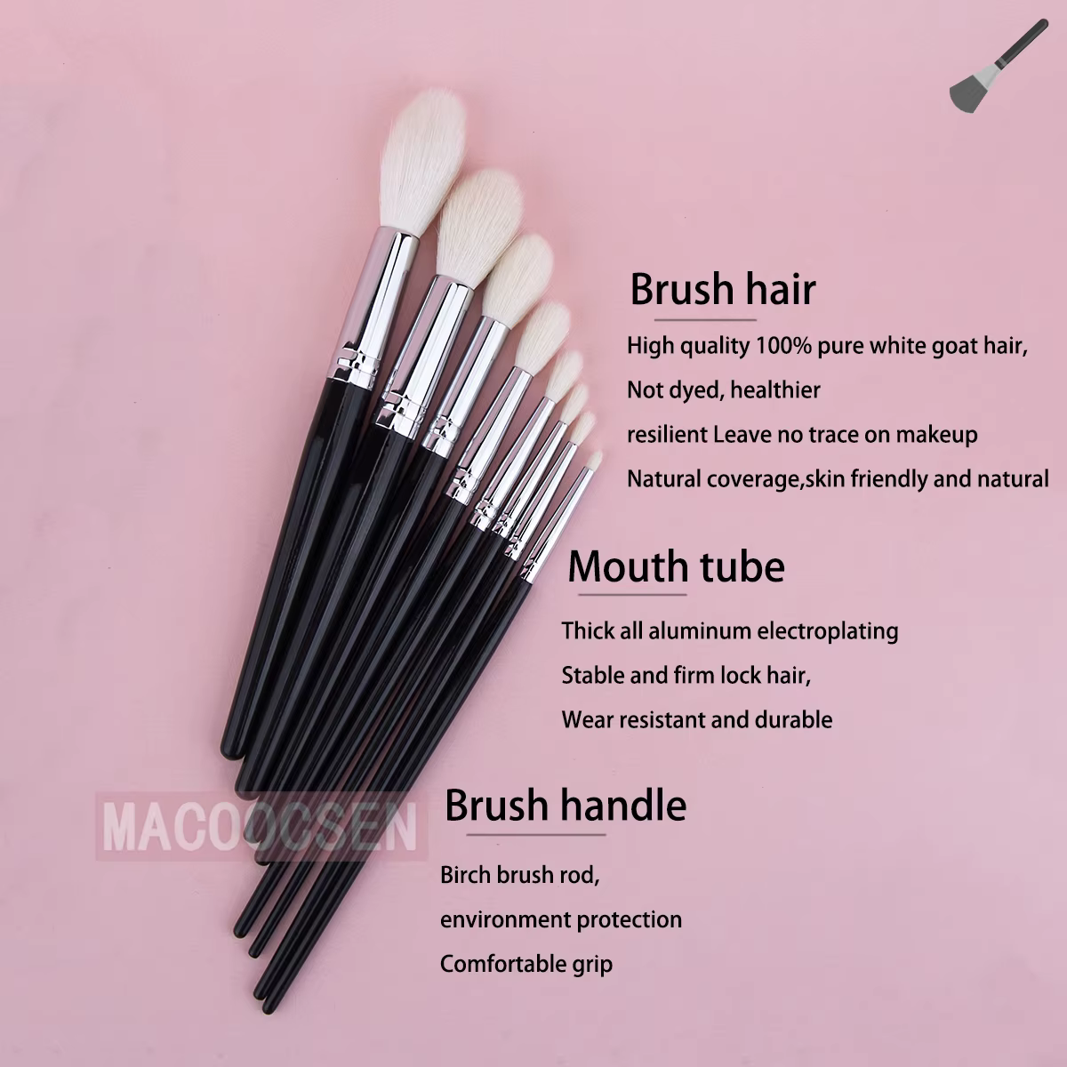 Pinceau surligneur fard à paupières pli brosse Contour pli surligneur sculptant pinceaux de maquillage 100% cheveux de chèvre outil de beauté conique